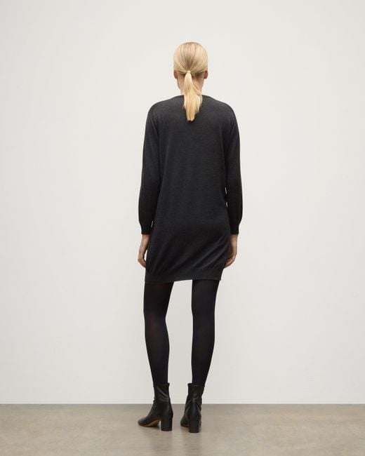 Johnstons Black Elise Dark Long Superfine Cashmere Jumper
