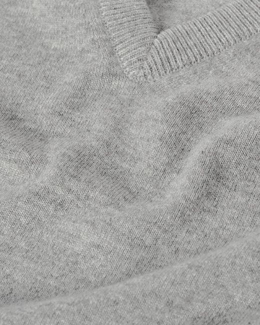 Johnstons Gray Rory Light Classic Cashmere V-Neck Jumper for men