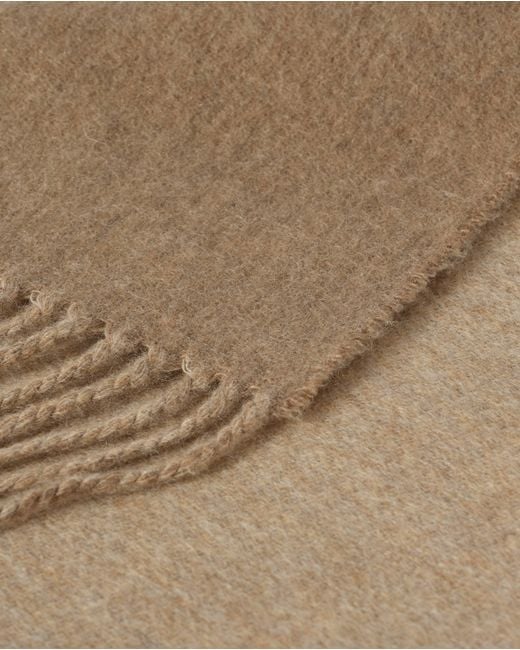 Johnstons Brown Reversible & Natural Cashmere Bed Throw
