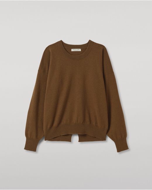 Johnstons Natural Jessie Back Split Cashmere Jumper