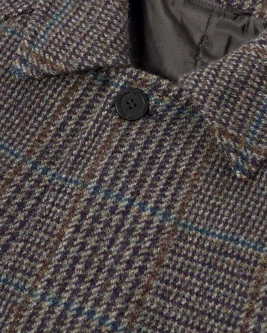 Johnstons Gray 'The Balmacaan' Coat for men