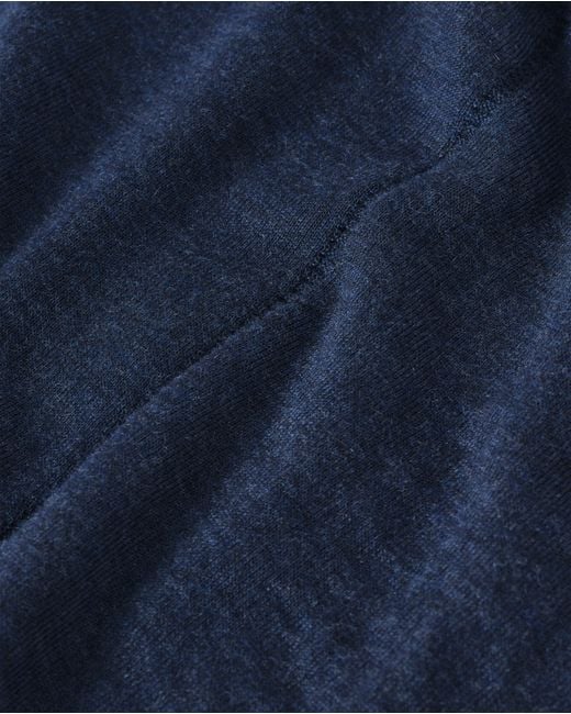Johnstons Blue Beatrice Funnel Superfine Cashmere Jumper
