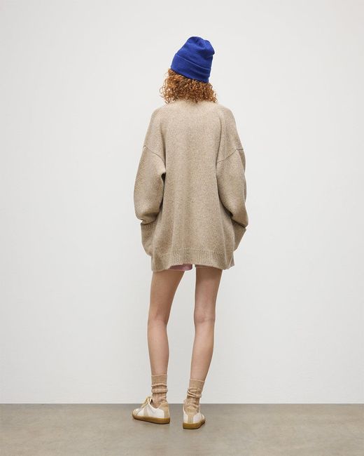 Johnstons Natural Bay Marl Cashmere & Cotton Cardigan