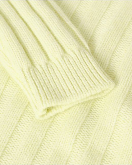 Johnstons Yellow Lecht Cashmere Crew Jumper