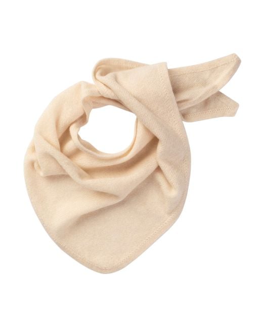 Johnstons Natural Double Faced Cream Cashmere Triangle