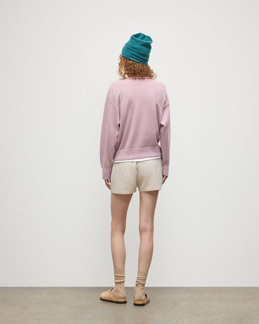 Johnstons Pink Stella Light Cashmere Sweatshirt