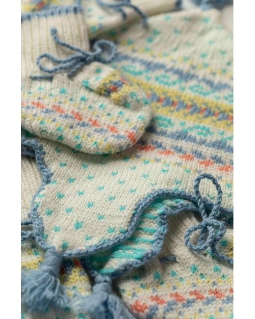 Johnstons Blue Baby's Fairisle Accessories Gift Set
