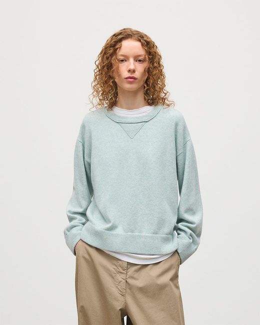Johnstons Green Stella Light Cashmere Sweatshirt