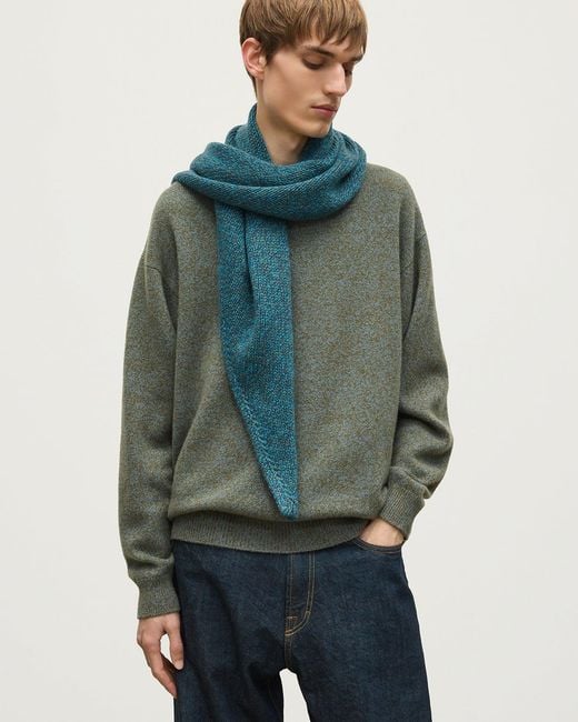 Johnstons Blue Keill Marl Cashmere Triangle