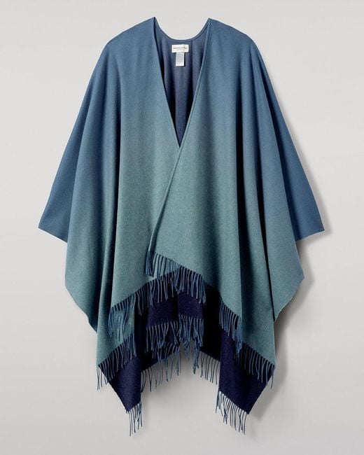 Johnstons Blue Ombré Cashmere Cape