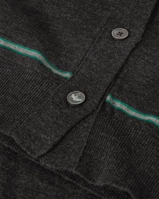 Johnstons Gray Brae Dark Merino Short Sleeve Cardigan