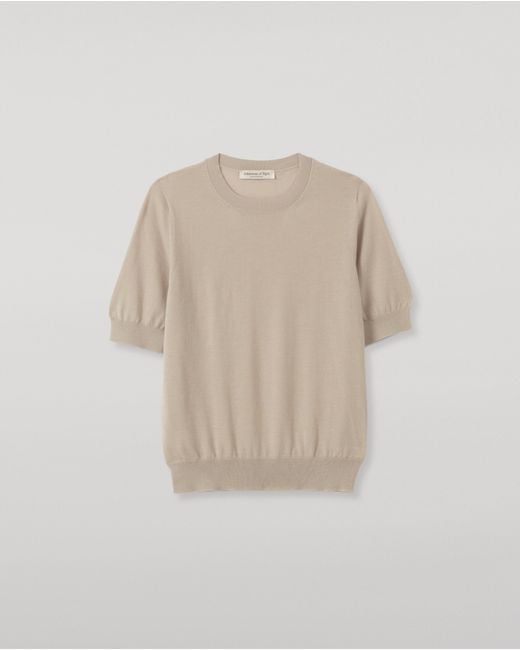 Johnstons Blue Honor Superfine Cashmere T-Shirt