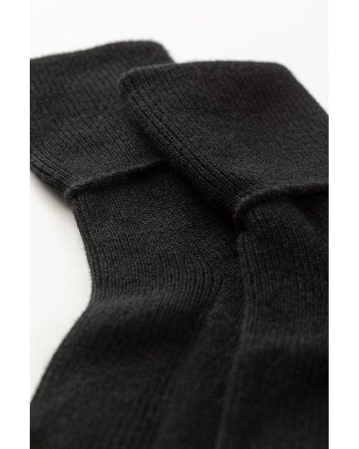 Johnstons Black Cashmere Socks