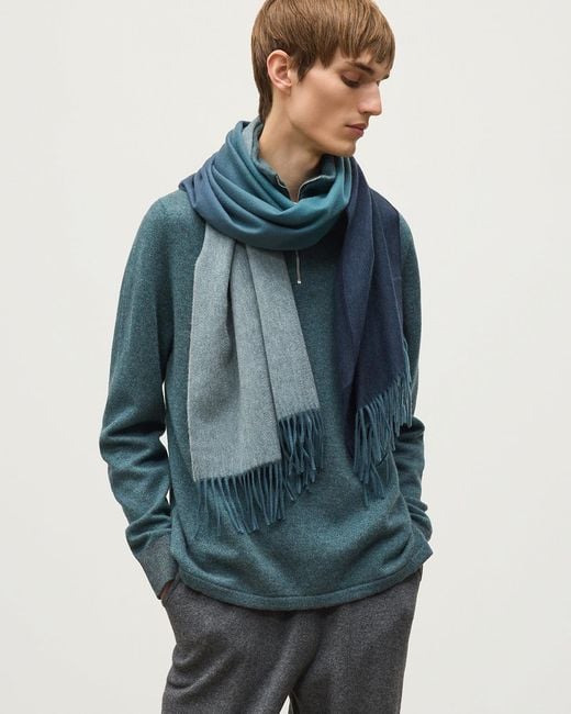 Johnstons Blue Umbra Ombré Cashmere Stole