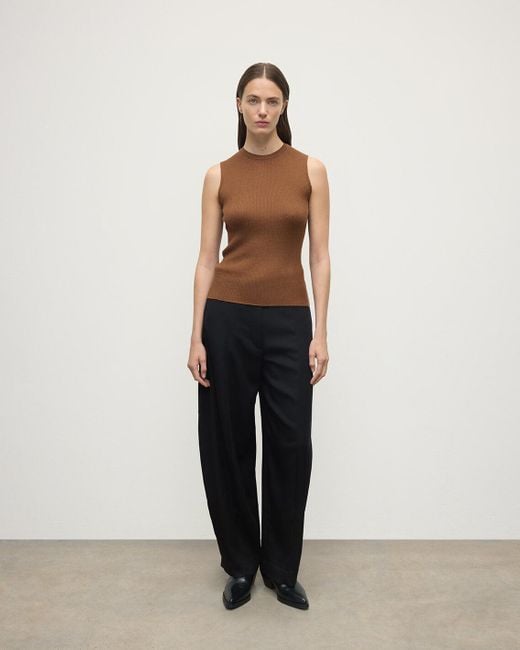 Johnstons Brown Sleeveless Dark Camel Tank Top