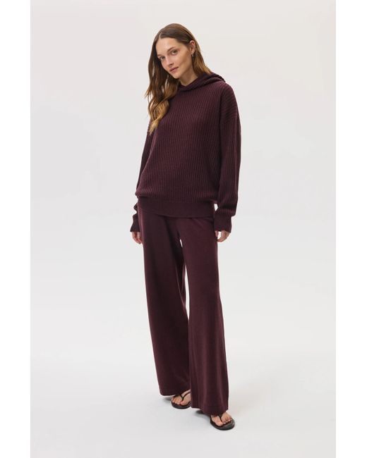 Johnstons Red High Rise Dark Cashmere Culottes