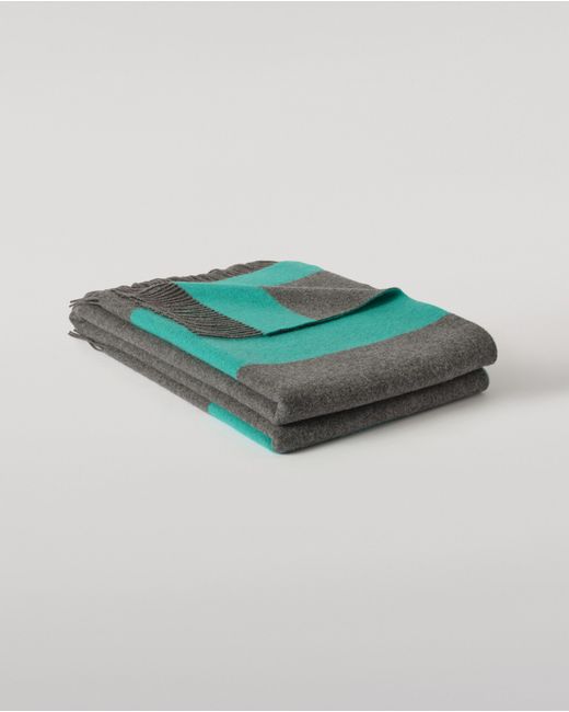 Johnstons Green Stripe Throw