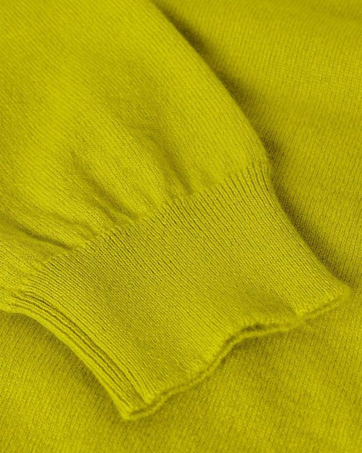 Johnstons Yellow Lunan Classic Crew Jumper