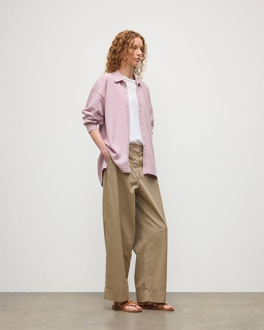 Johnstons Pink Munro Light Cashmere Shirt