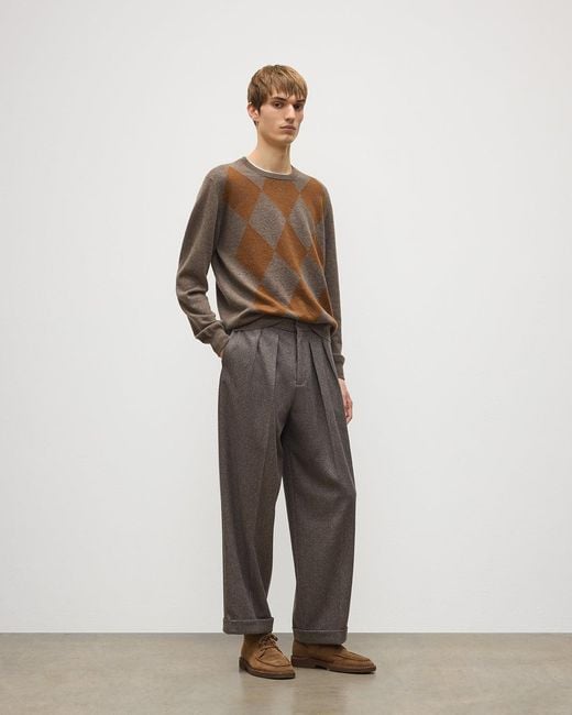 Johnstons White Traquair Glen Urquhart Check Trousers