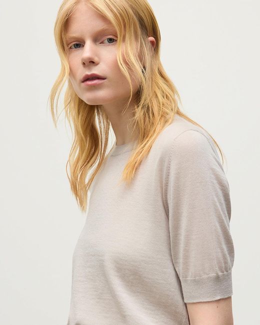 Johnstons Blue Honor Superfine Cashmere T-Shirt
