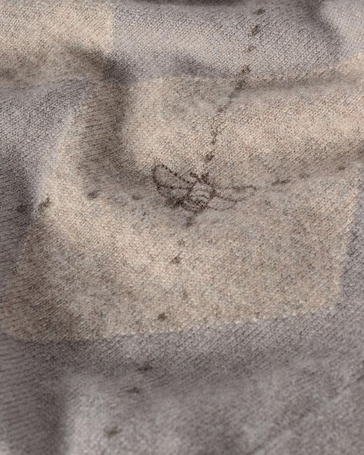 Johnstons White Clan Argyle Cashmere Jumper