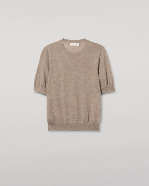 Johnstons Natural Honor Light Superfine Cashmere T-Shirt