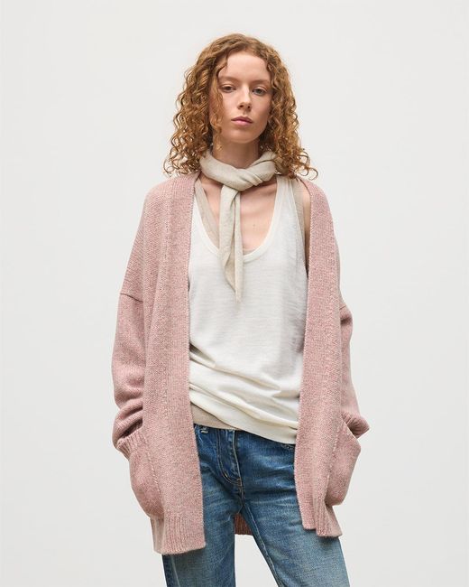 Johnstons Blue Bay Marl Cashmere & Cotton Cardigan