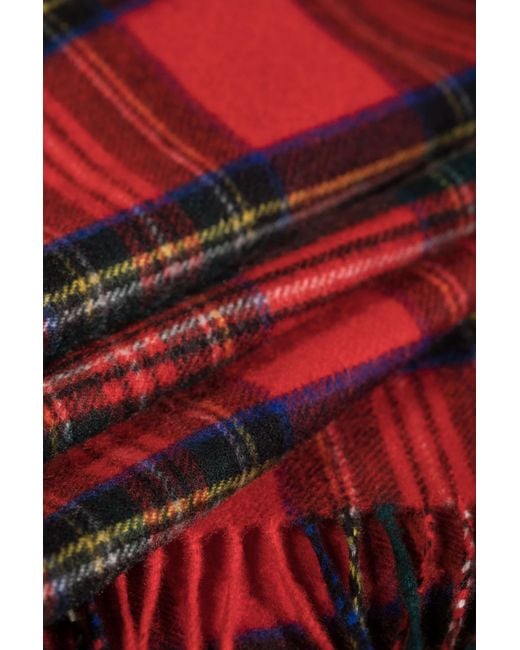 Johnstons Red Royal Stewart Tartan Cashmere Stole