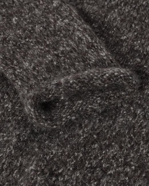 Johnstons Gray Brushed Cashmere-Silk Charcoal Jumper