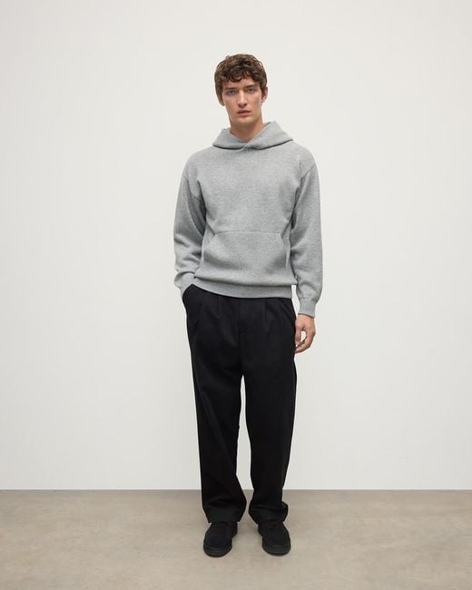 Johnstons Gray Light Cashmere Hoodie