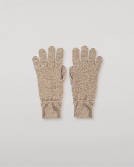 Johnstons Natural Turnback Cuff Light Cashmere Gloves