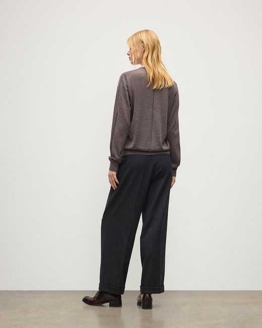 Johnstons White Beatrice Superfine Cashmere Jumper