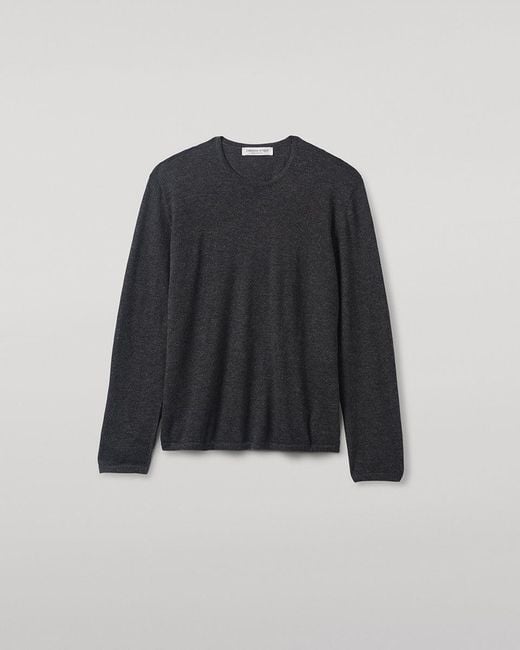 Johnstons Gray Superfine Cashmere Charcoal Jumper