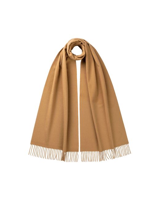 Johnstons Natural Merino Wool Camel Scarf