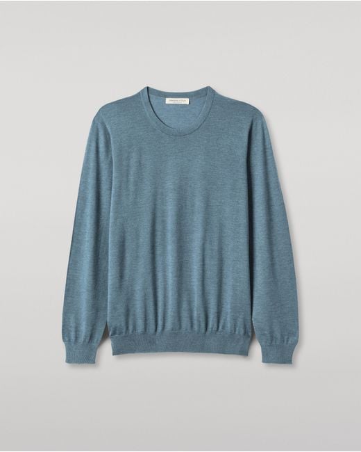 Johnstons Blue Fin Superfine Cashmere Jumper for men
