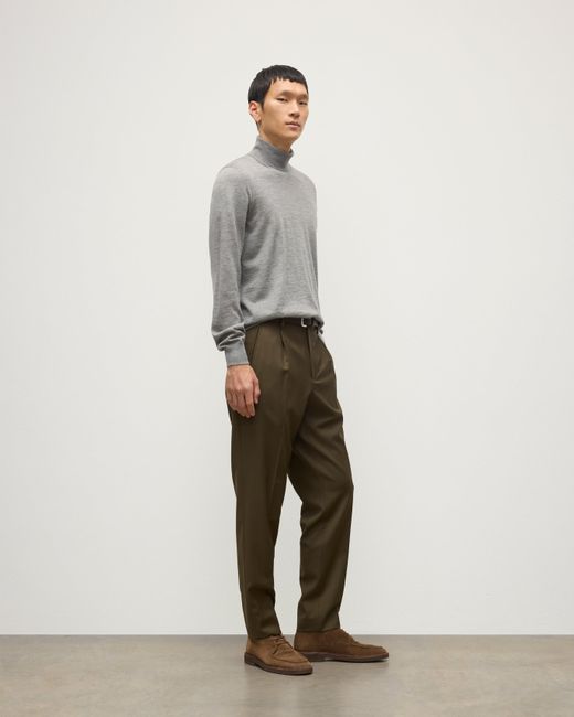Johnstons Gray Fin Cashmere Roll Neck Jumper for men