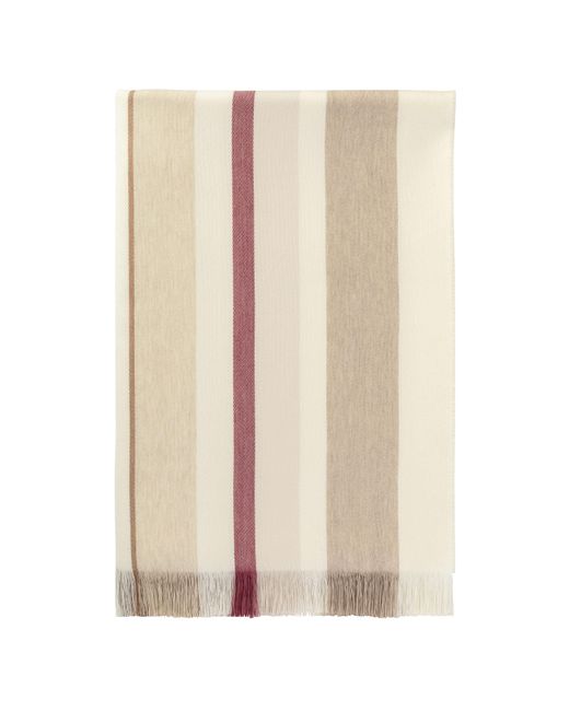 Johnstons Natural Multi Stripe Merino Throw