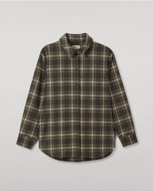 Johnstons Green Clanlass Plaid Overshirt