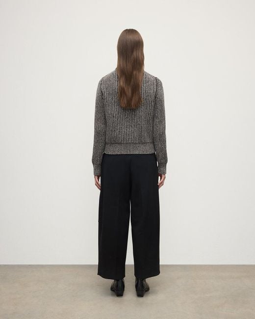 Johnstons Brown High Neck Donegal Cashmere Jumper