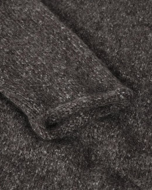 Johnstons Gray Brushed Cashmere Silk Charcoal Jumper for men