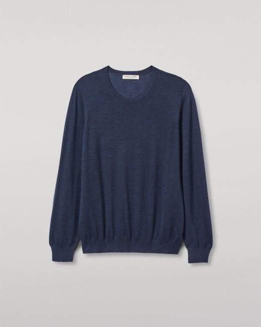 Johnstons Blue Fin Superfine Cashmere Jumper for men