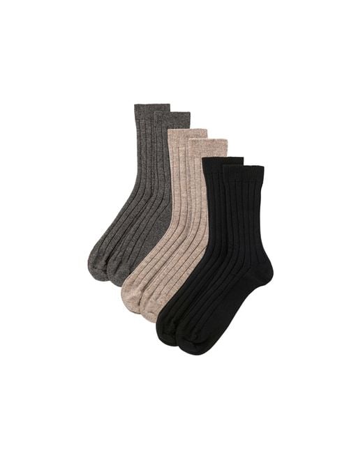 Johnstons Black Cashmere Socks Gift Set M for men