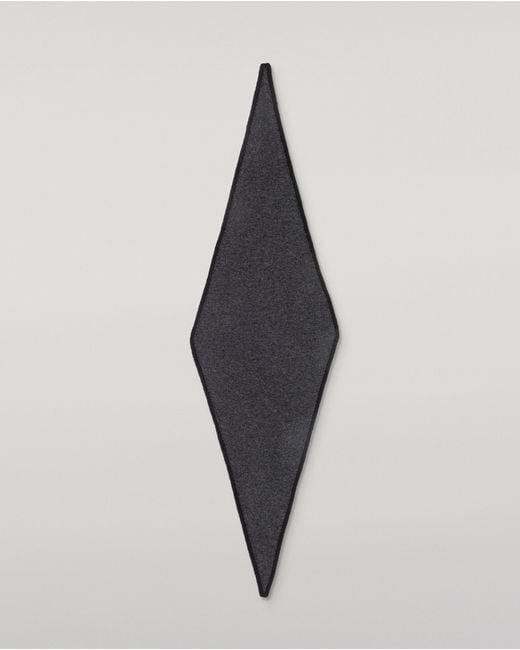 Johnstons White Anya Charcoal & Diamond Cashmere Necktie
