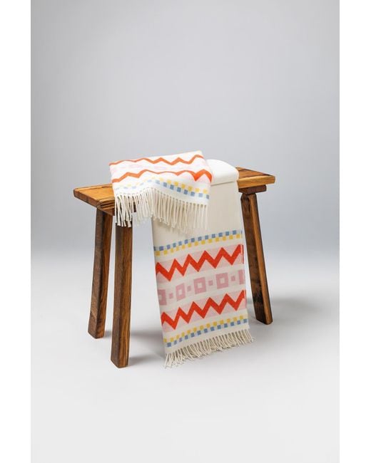 Johnstons Red Children's Zig Zag Blanket