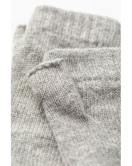Johnstons Gray Light Cashmere Wrist Warmers