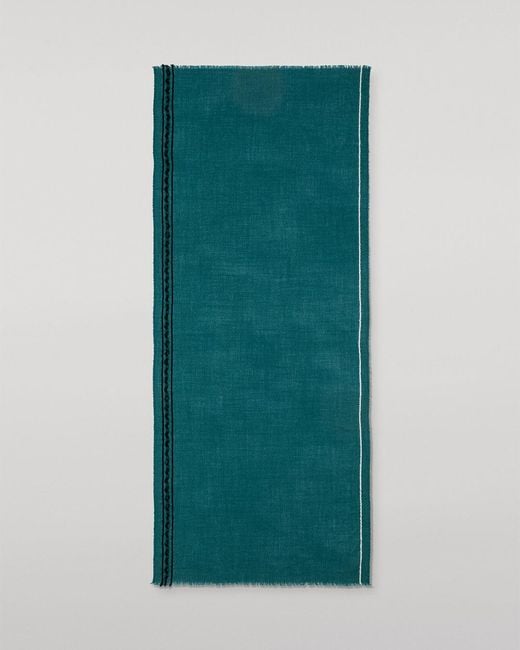 Johnstons Green Cyrus Float Edge Scarf