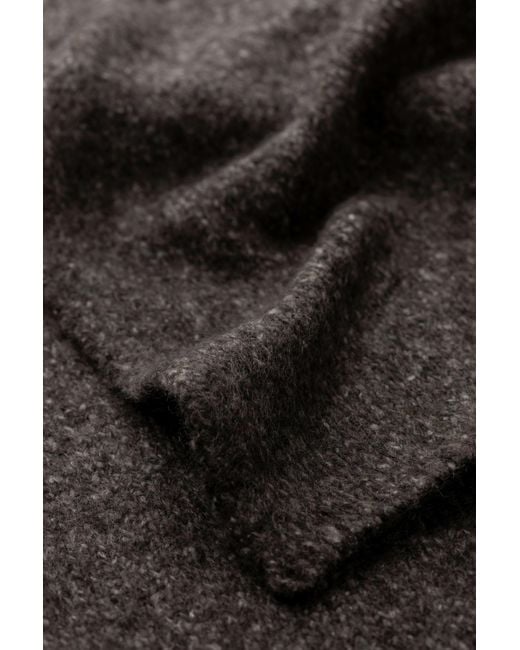 Johnstons Black Cashmere Bouclé Charcoal Scarf