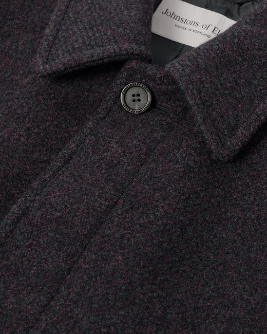 Johnstons Blue Wool Car Coat for men