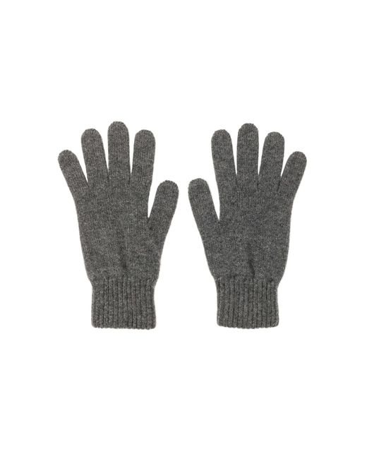 Johnstons Black Cashmere Gloves for men